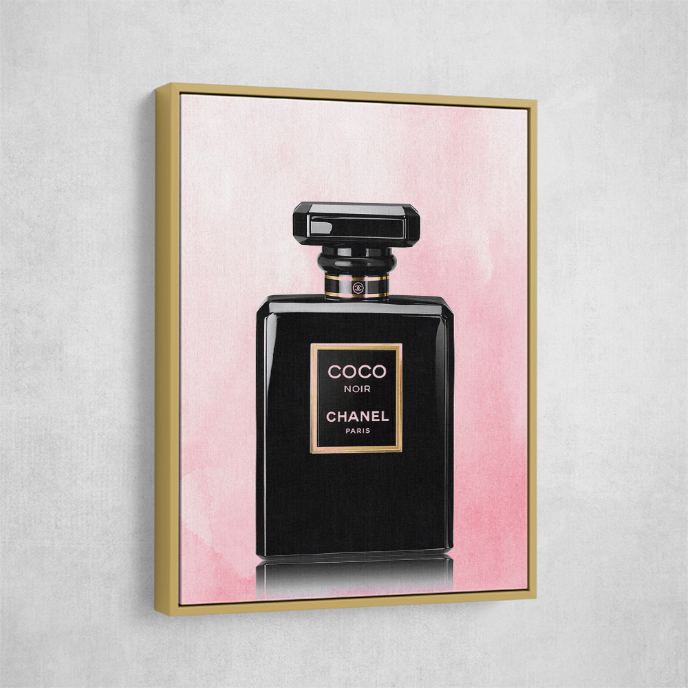 Chanel Coco Noir Perfume Bottle On Pink