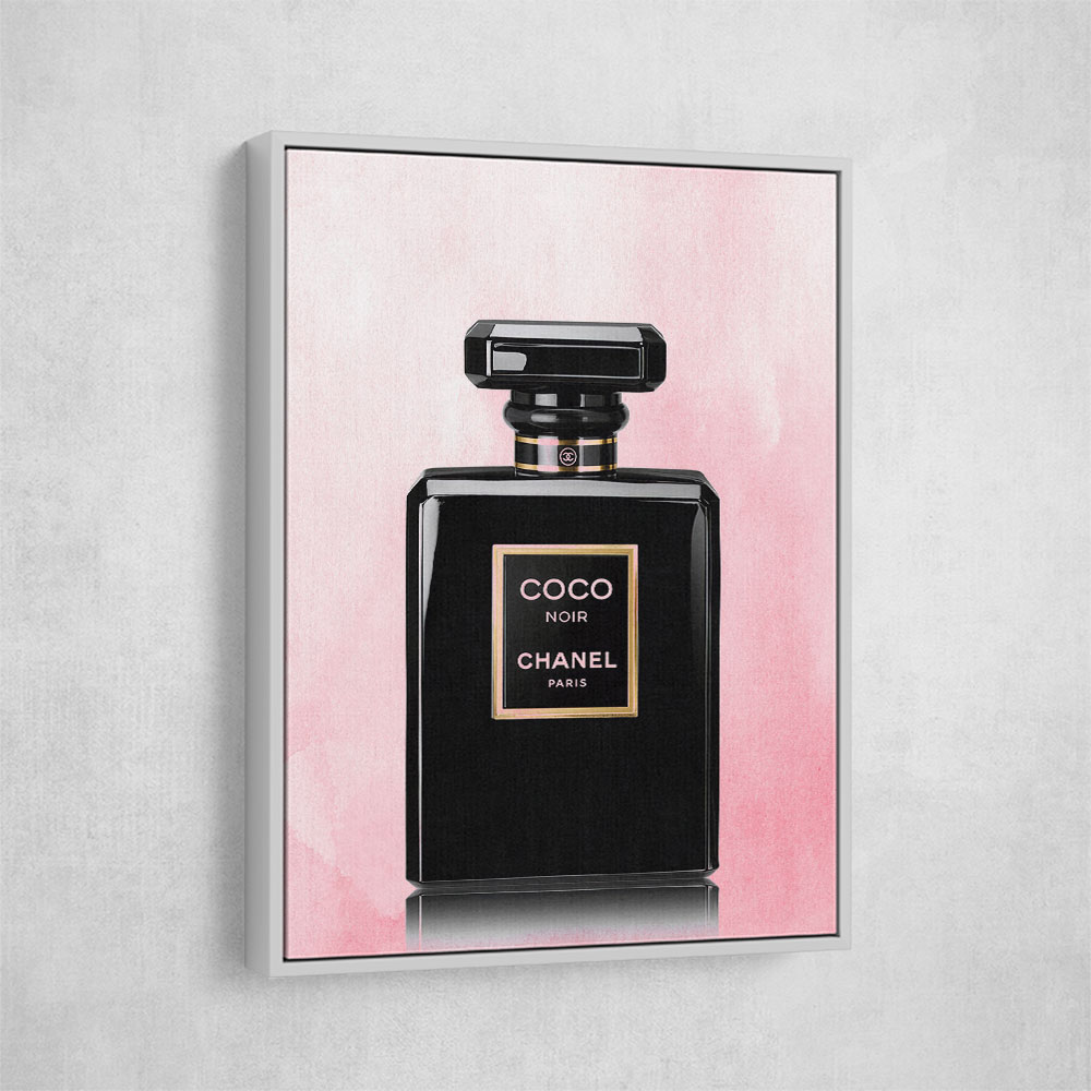 Chanel Coco Noir Perfume Bottle On Pink