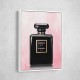 Chanel Coco Noir Perfume Bottle On Pink