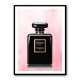 Chanel Coco Noir Perfume Bottle On Pink