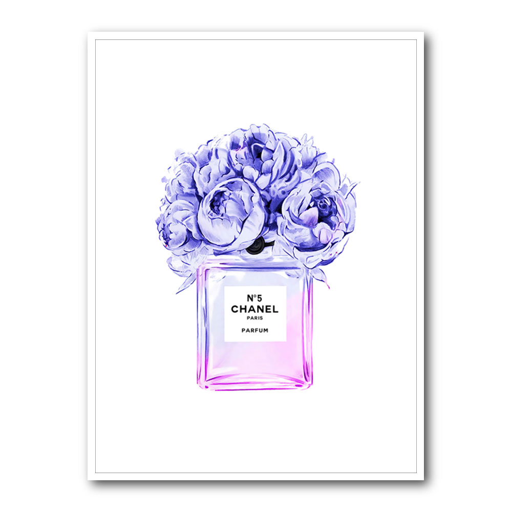 Chanel Violet Flower Perfume Bottle