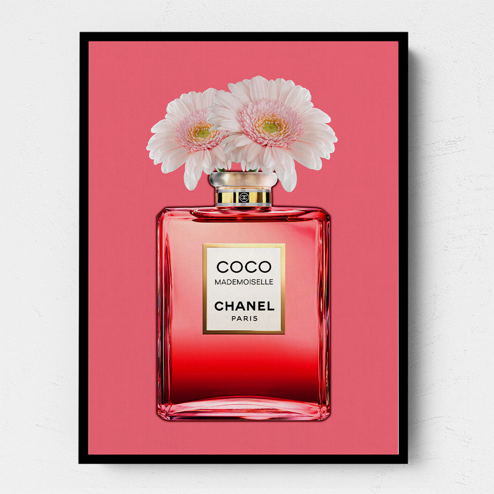 Red Coco Chanel With Flowers