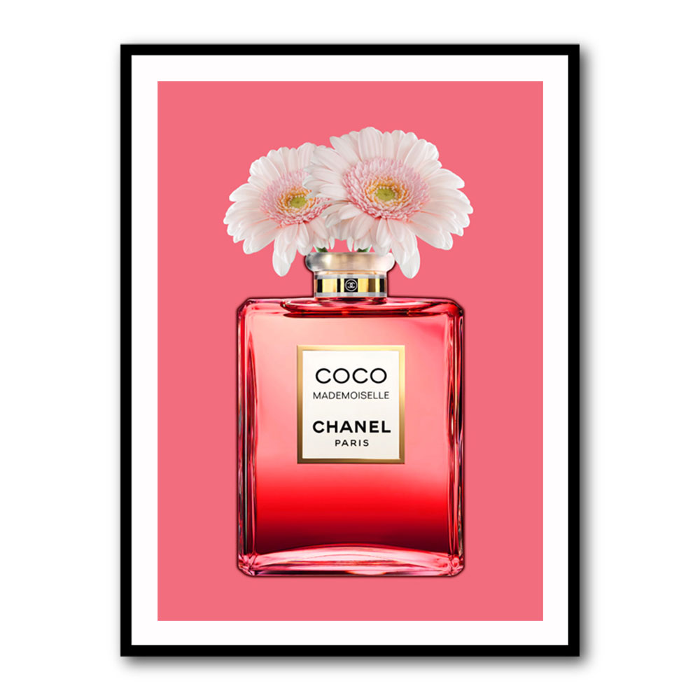 Red Coco Chanel With Flowers