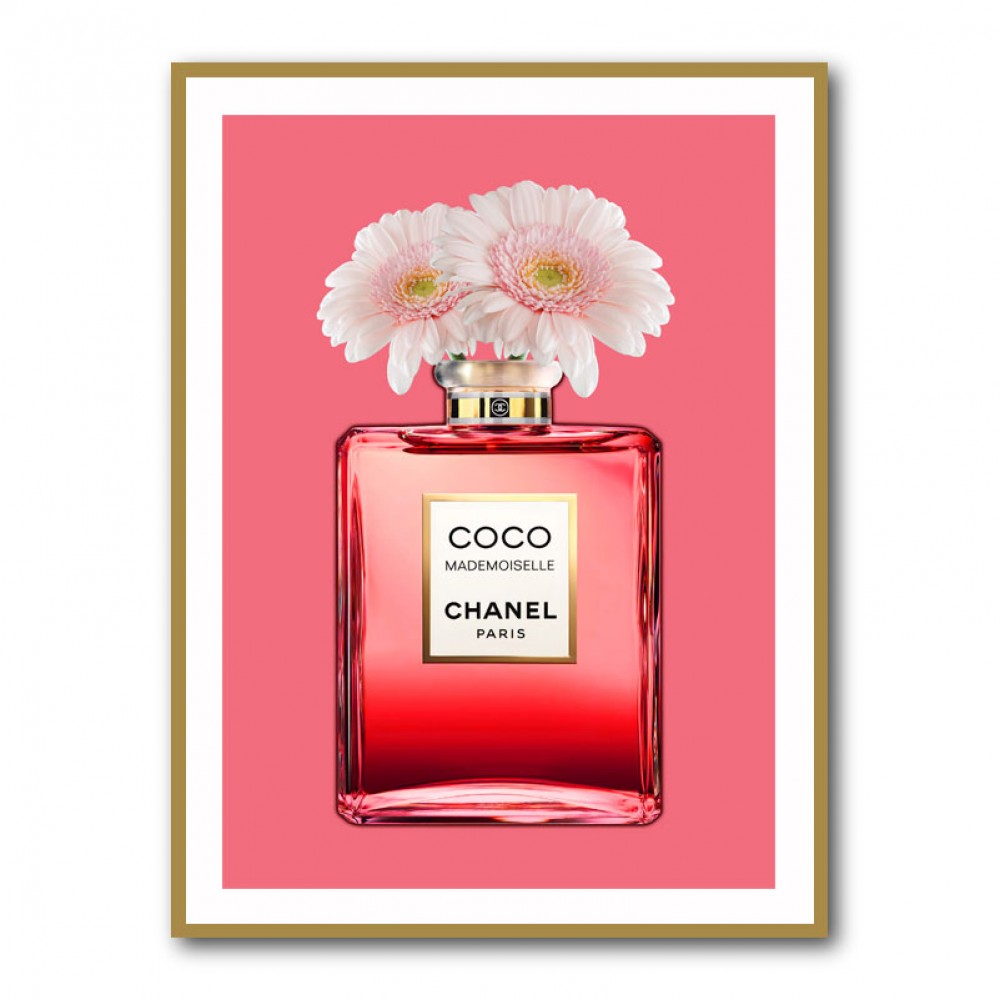 Red Coco Chanel With Flowers