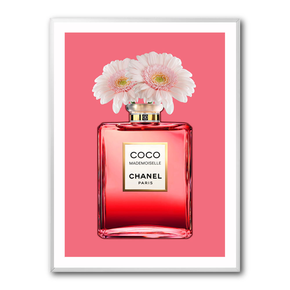 Red Coco Chanel With Flowers