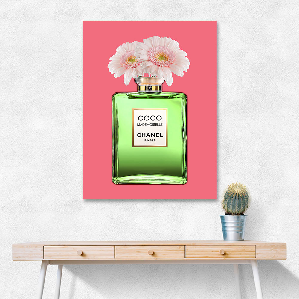 Green Coco Chanel With Flowers