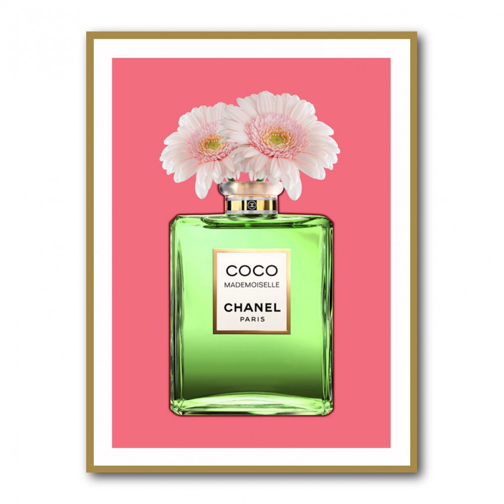 Green Coco Chanel With Flowers