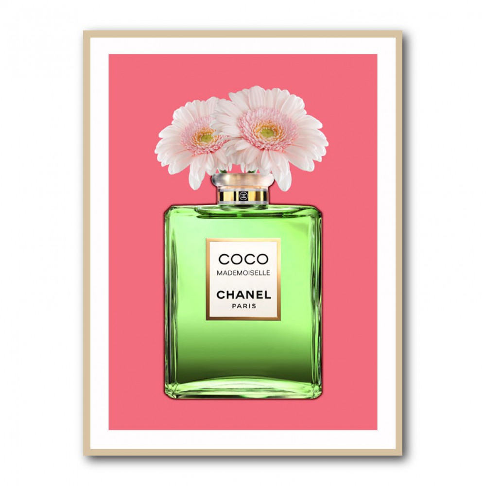 Green Coco Chanel With Flowers