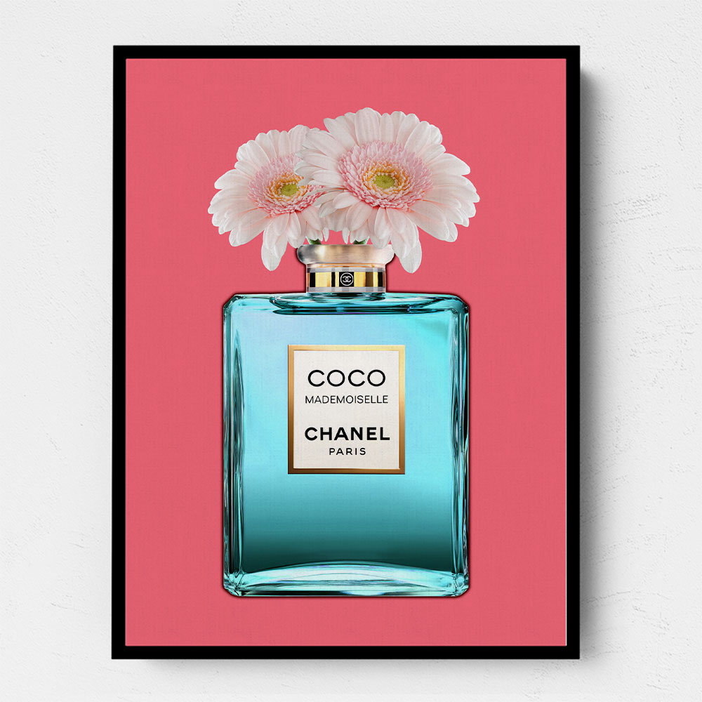 Blue Coco Chanel With Flowers