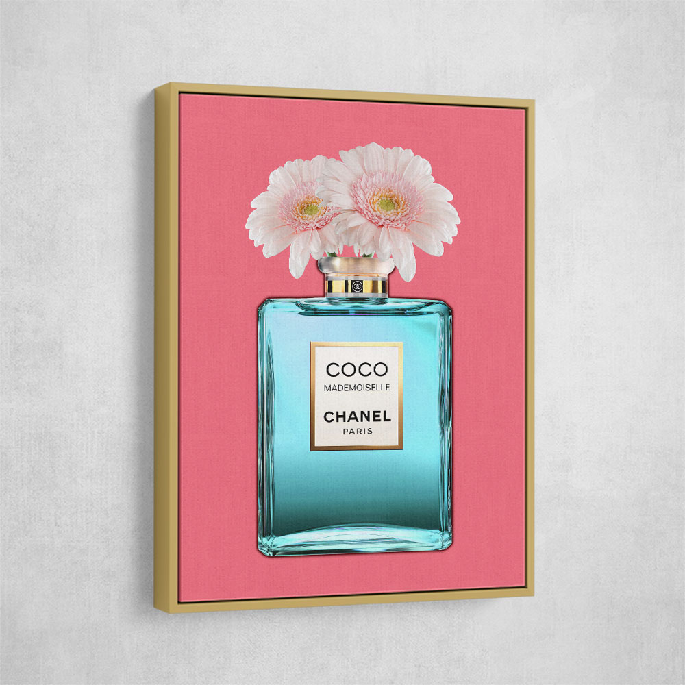 Blue Coco Chanel With Flowers