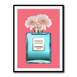 Blue Coco Chanel With Flowers