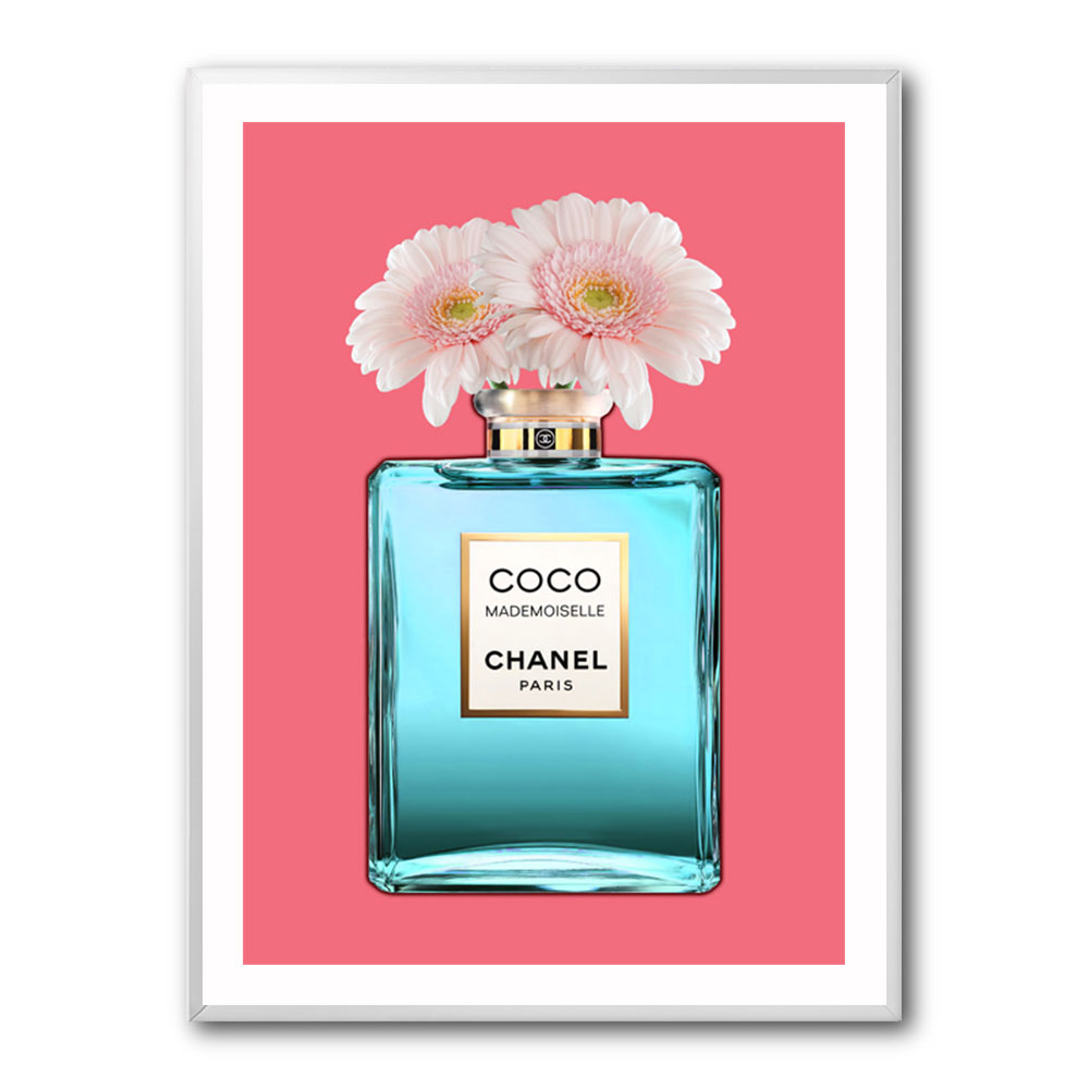 Blue Coco Chanel With Flowers