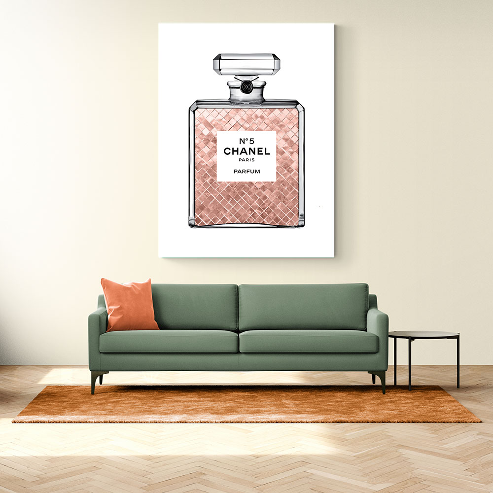 Luscious Rose Gold in Chanel Perfume Art Print