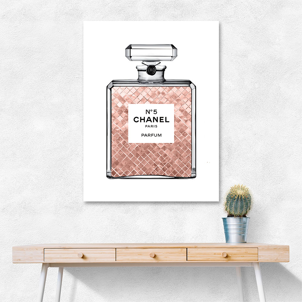 Luscious Rose Gold in Chanel Perfume Art Print