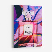 Coco Mademoiselle Perfume Bottle Abstract Wall Art