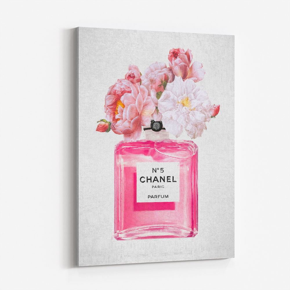 Chanel Pink Perfume Flowers