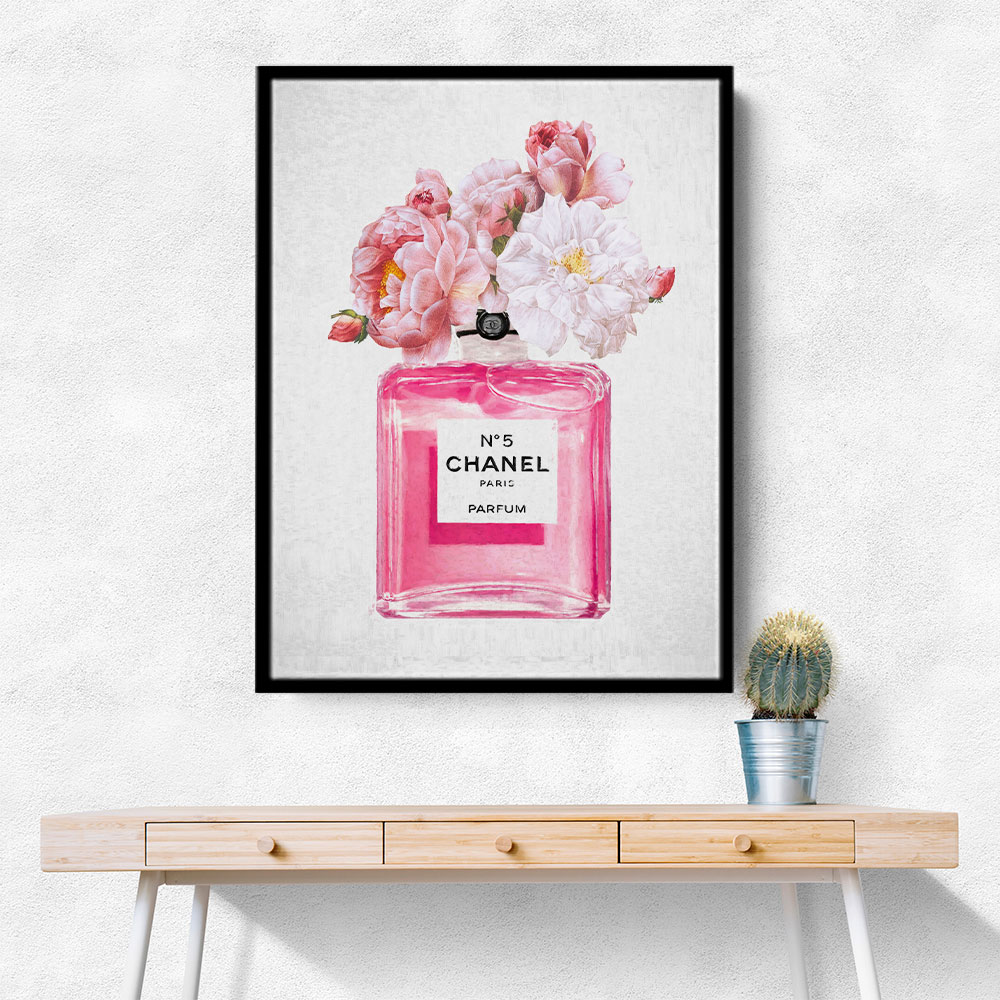 Chanel Pink Perfume Flowers