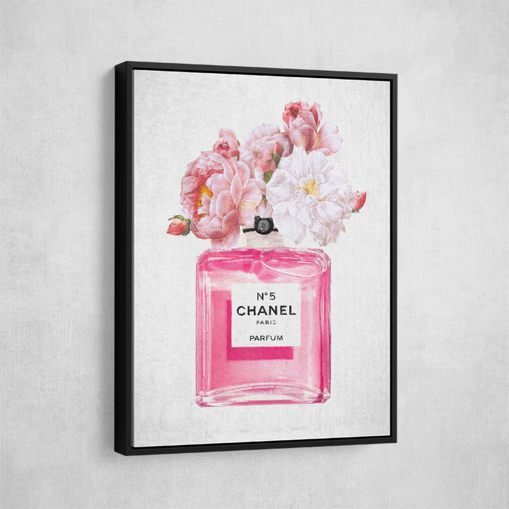 Chanel Pink Perfume Flowers