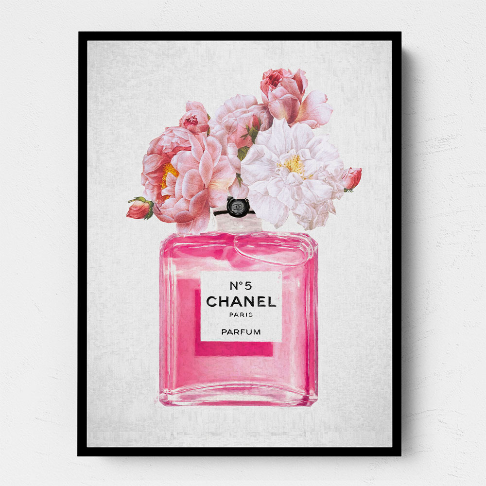 Chanel Pink Perfume Flowers