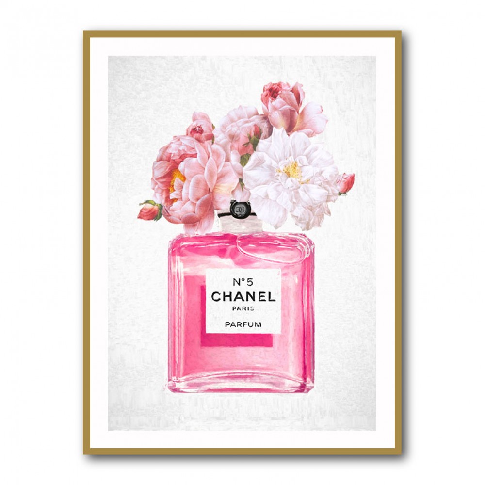 Chanel Pink Perfume Flowers