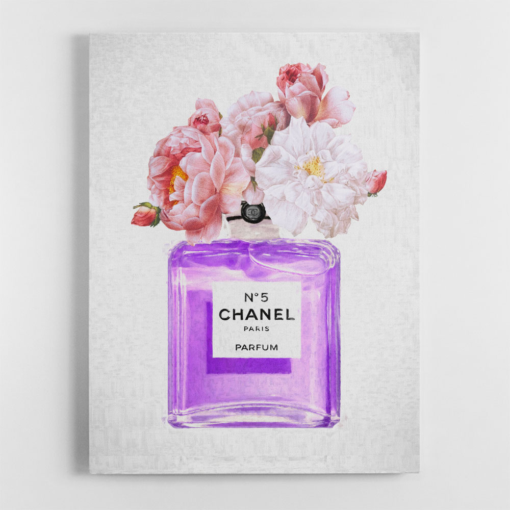 purple chanel wall art