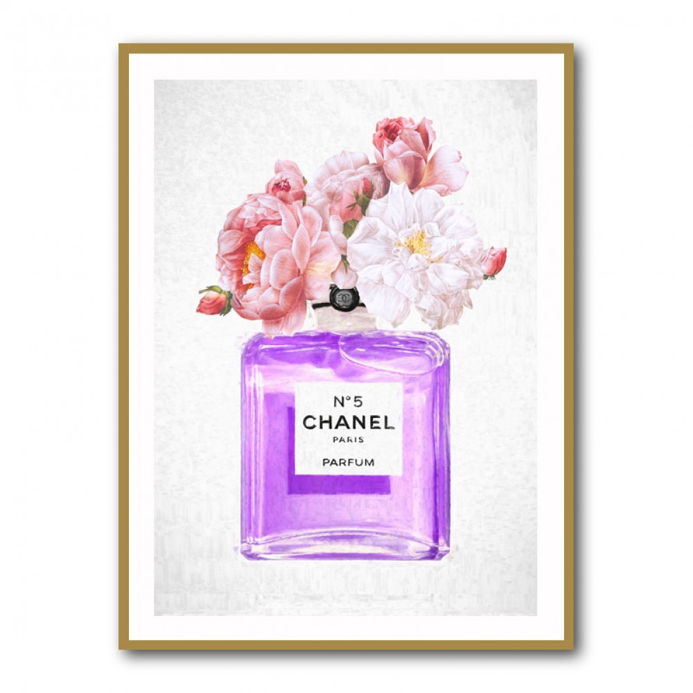 Chanel Purple Perfume Flowers