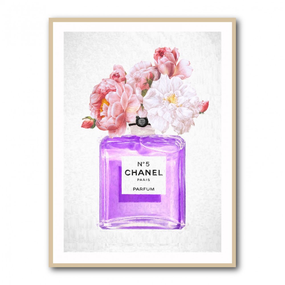 Chanel Purple Perfume Flowers