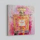 Chanel No 5 Pink & Gold Abstract Perfume Bottle 