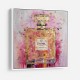 Chanel No 5 Pink & Gold Abstract Perfume Bottle 