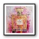 Chanel No 5 Pink & Gold Abstract Perfume Bottle 