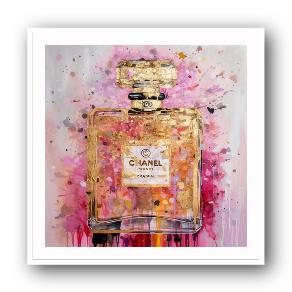 Pink Chanel No 5 Abstract Art Print