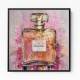 Chanel No5 Pink & Gold Abstract Perfume Bottle 