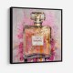 Chanel No5 Pink & Gold Abstract Perfume Bottle 