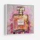 Chanel No5 Pink & Gold Abstract Perfume Bottle 