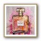 Chanel No5 Pink & Gold Abstract Perfume Bottle 