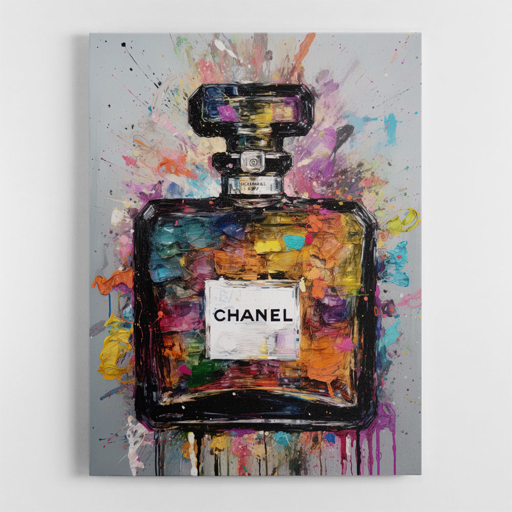 Chanel No 5 Multi Colour Abstract Wall Art