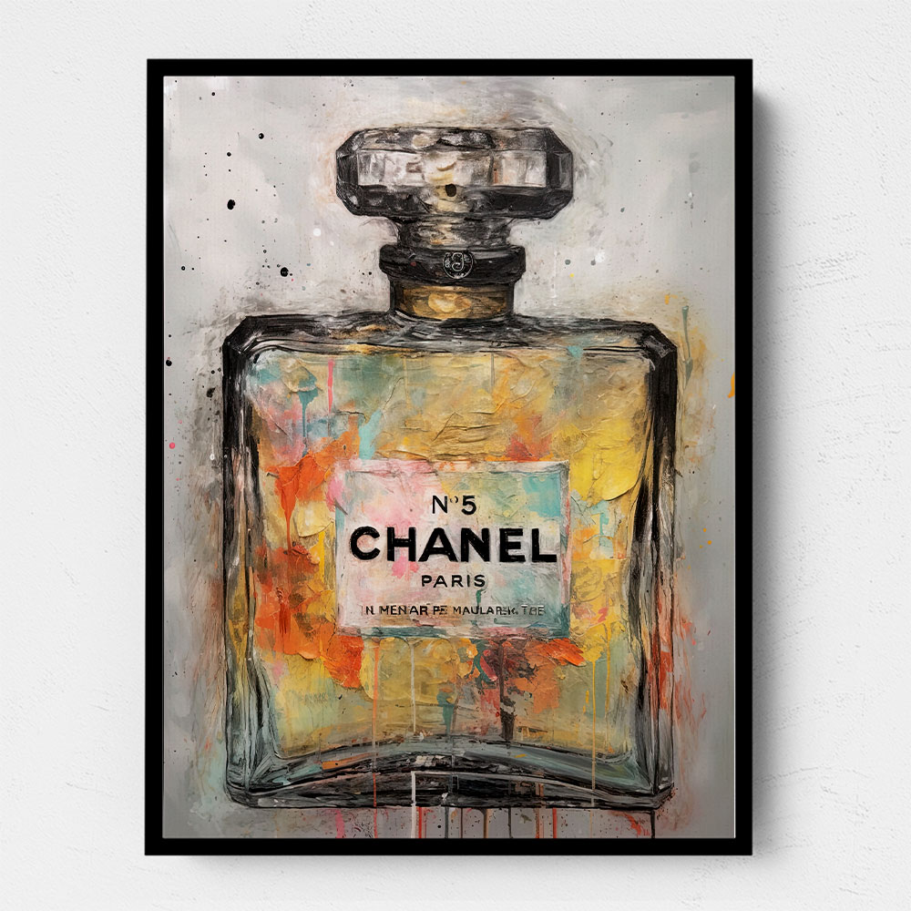 Chanel nr.5 small resin edition by Karin Vermeer (2022) : Painting Acrylic,  Collage on Linen - SINGULART