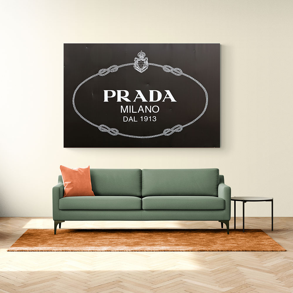 Prada Marfa Black & Gold Sign