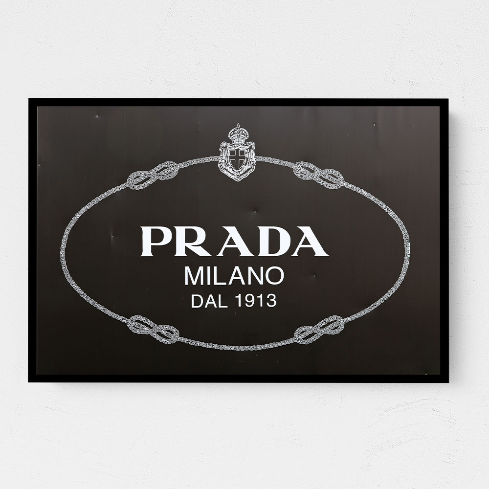 Prada Marfa Black & Gold Sign