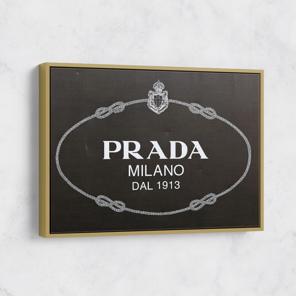 Prada Marfa Black & Gold Sign