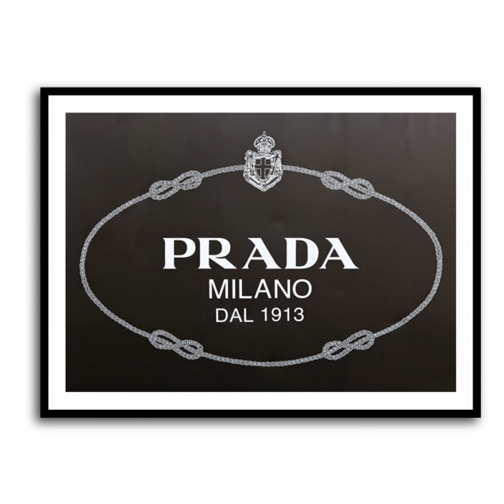 Prada Marfa Black & Gold Sign