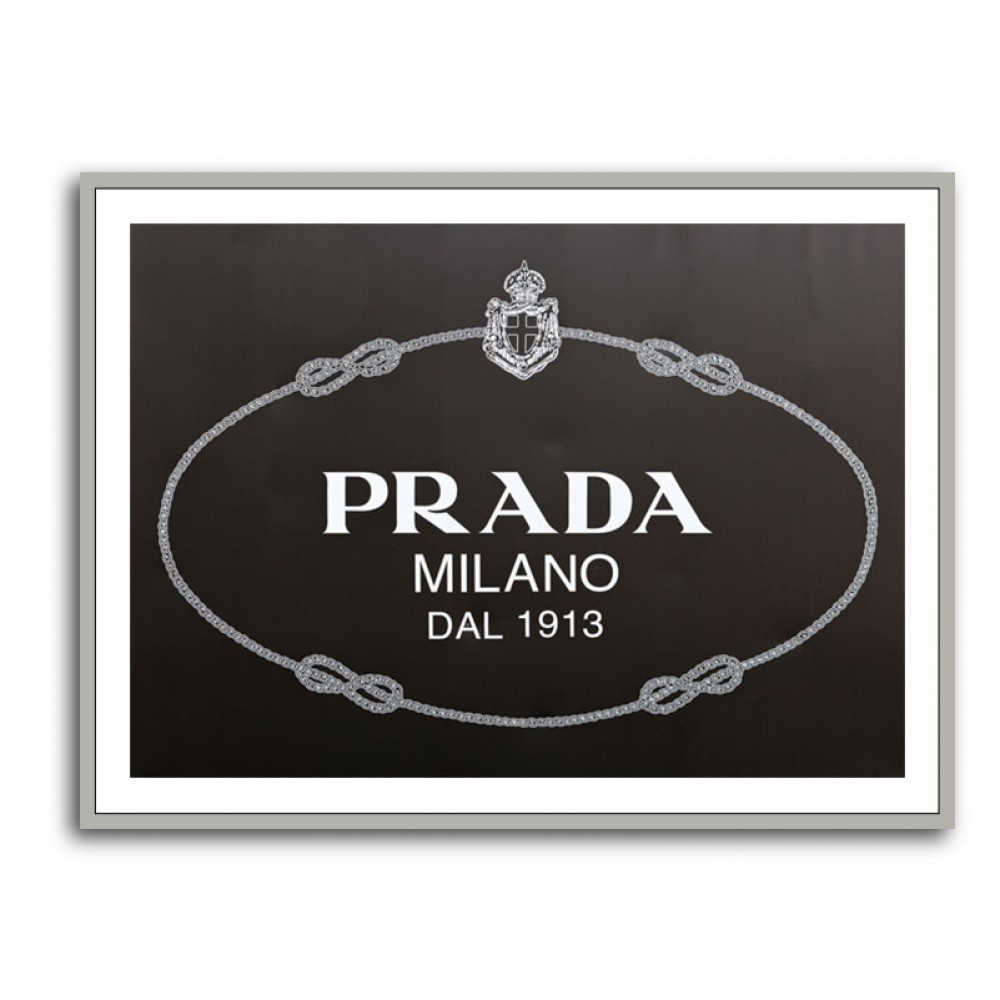 Prada Black Sign Wall Art