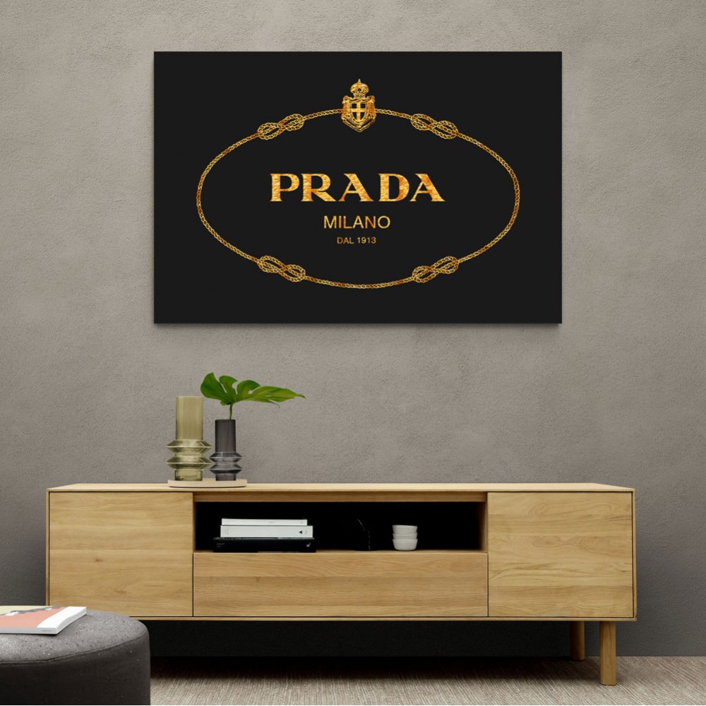 Prada Black & Gold Sign