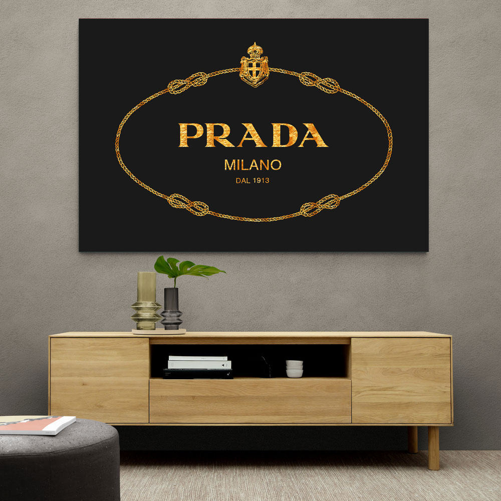 Prada Black & Gold Sign