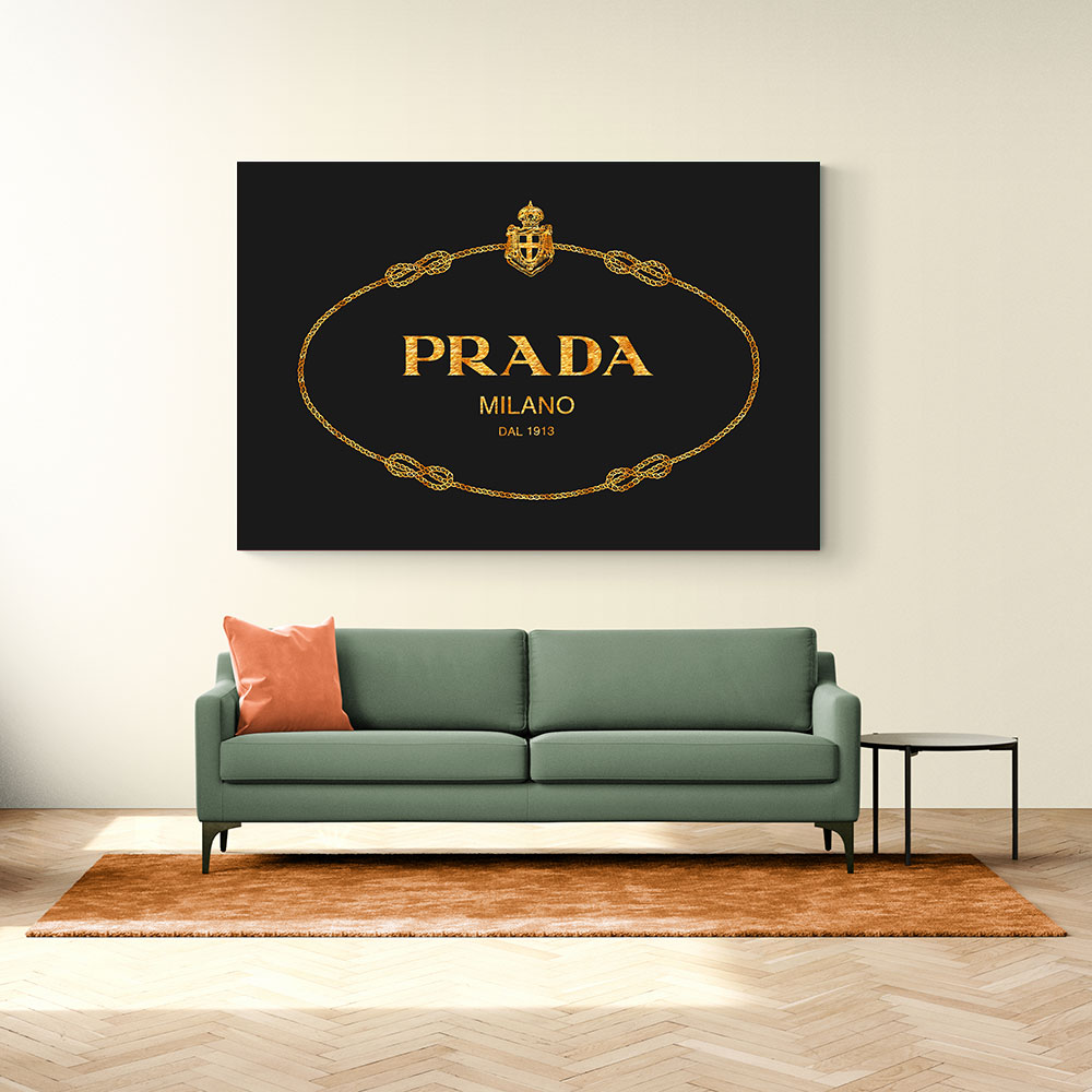 Prada Black & Gold Sign