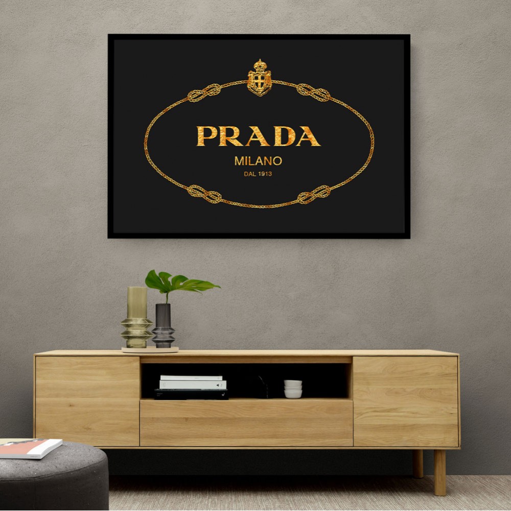 Prada Black & Gold Sign