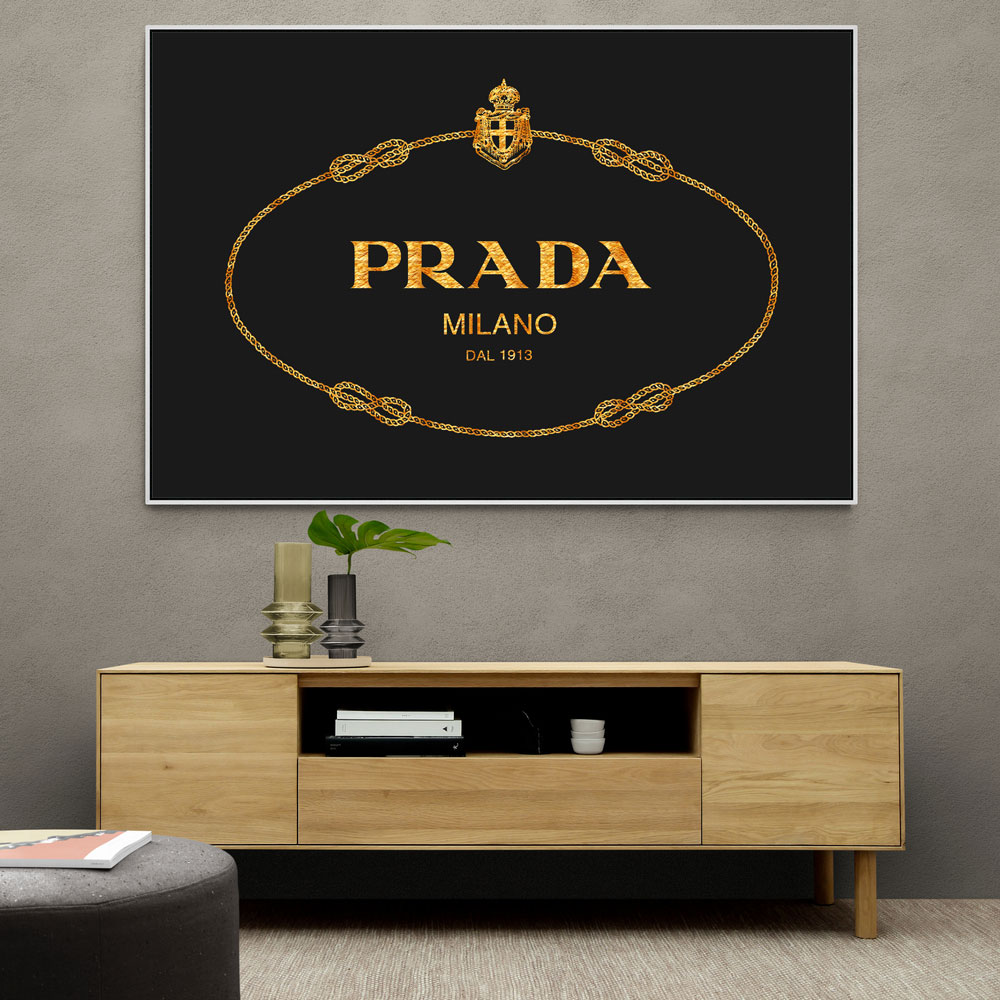 Prada Black & Gold Sign