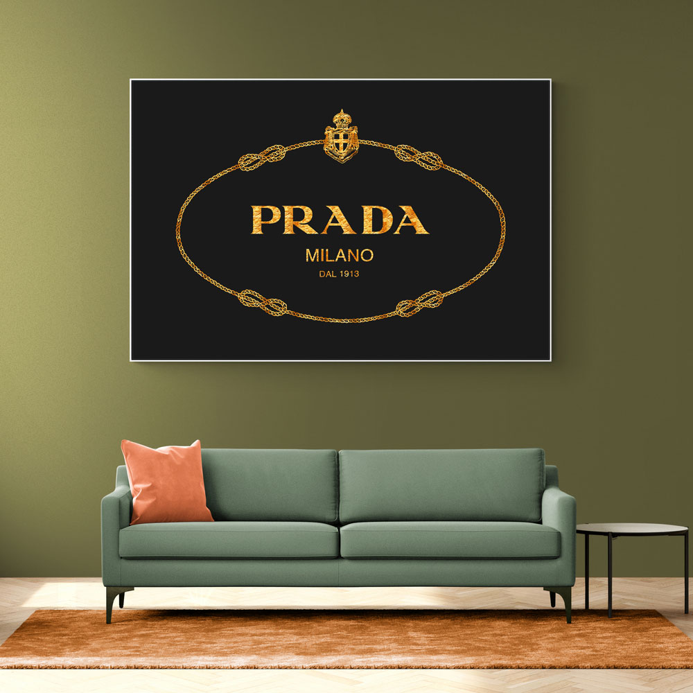 Prada Black & Gold Sign
