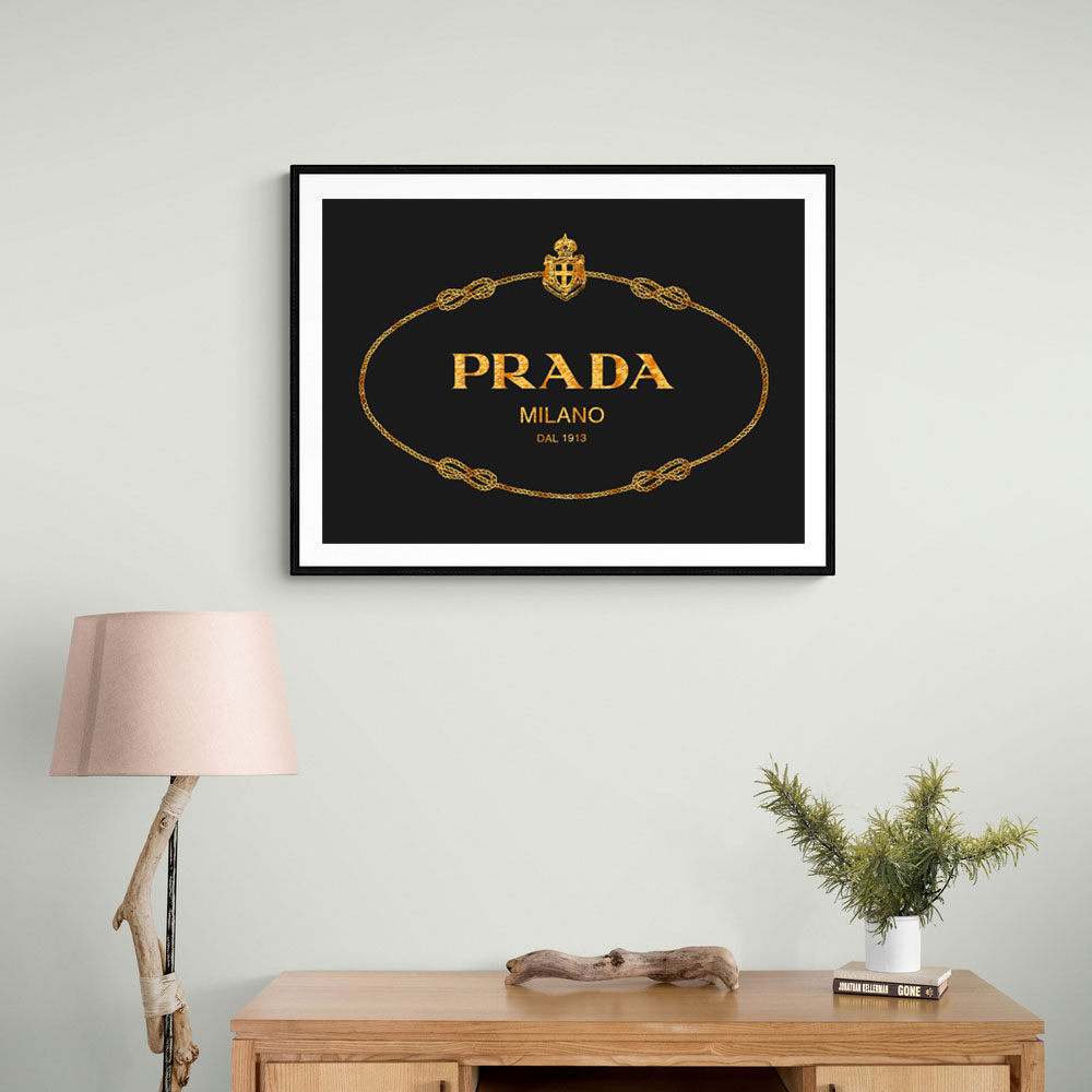 Prada Black & Gold Sign