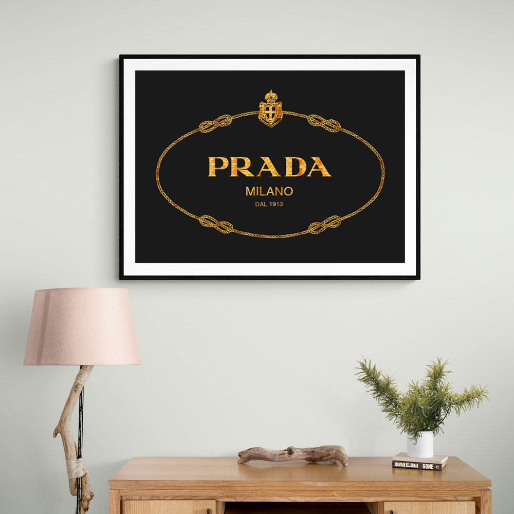 Prada Black & Gold Sign